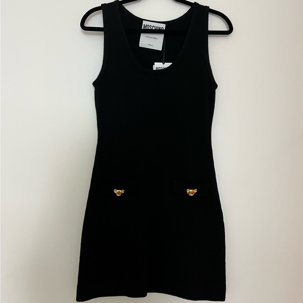 MOSCHINO COUTURE cashmere mini dress